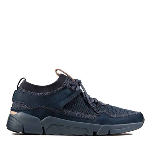 Clarks Mens Tri Active Up Trainers Navy | CA-6085793